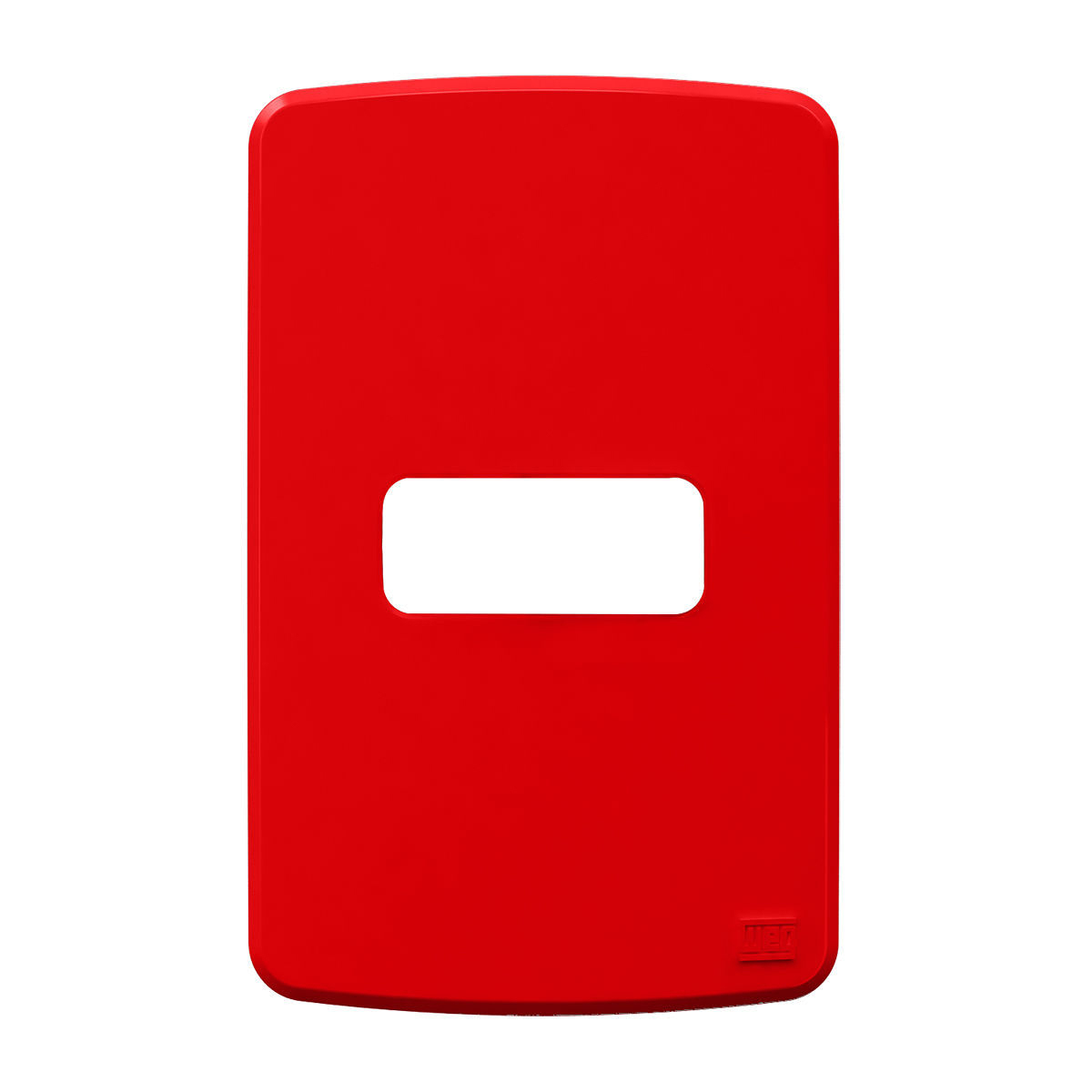 Placa Acabamento 4x2 1 Posto Horizontal Vermelho Composé 13207316 Weg