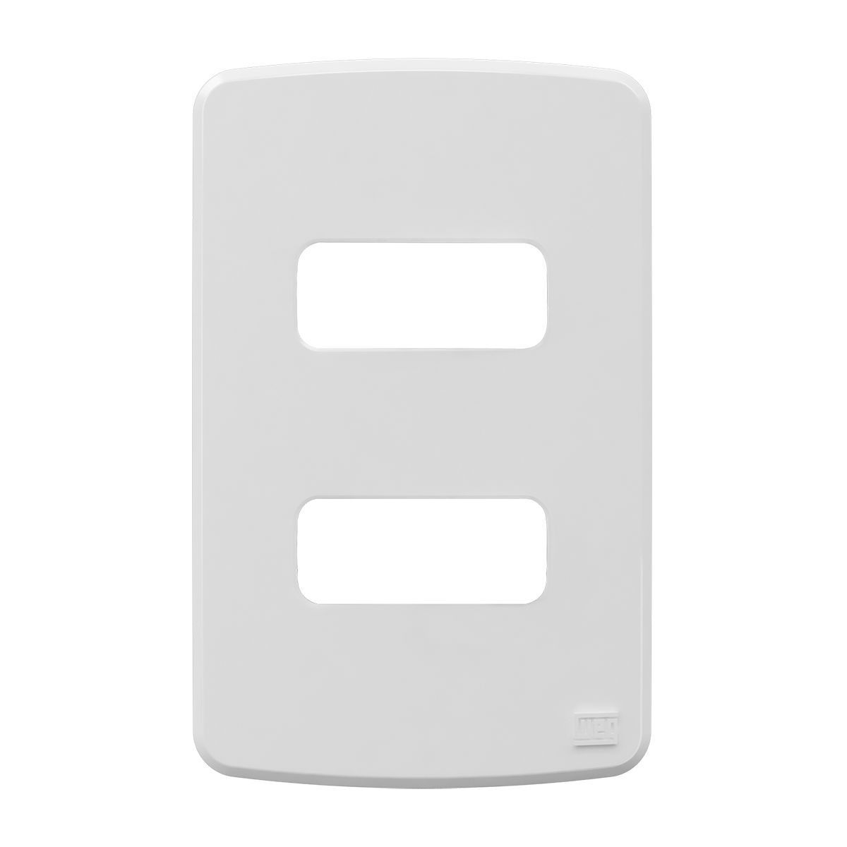 Placa Acabamento 2 Postos Horizontal4X2 Composé Branco - WEG