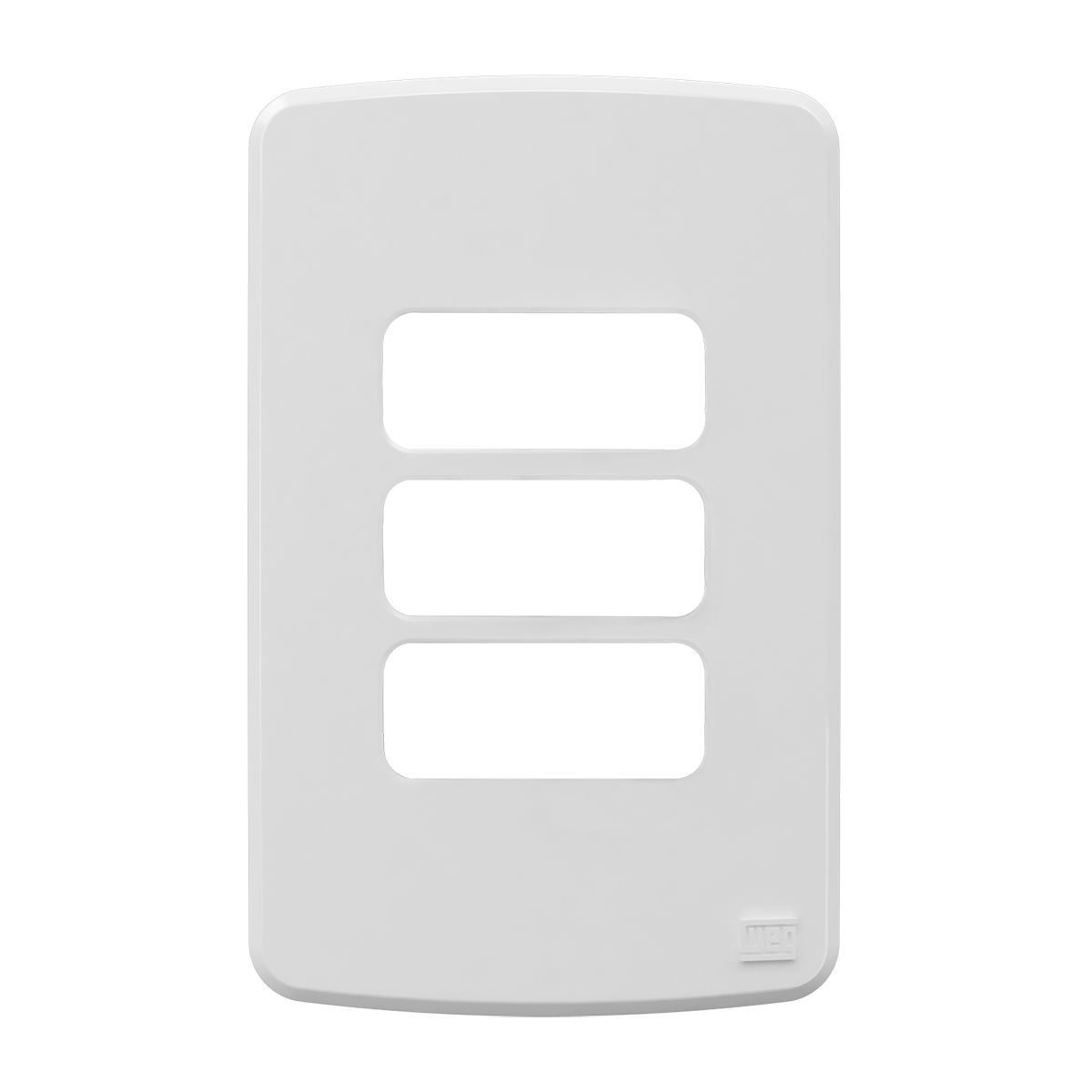 Placa Acabamento 3 Postos Horizontal 4X2 Composé Branco - WEG
