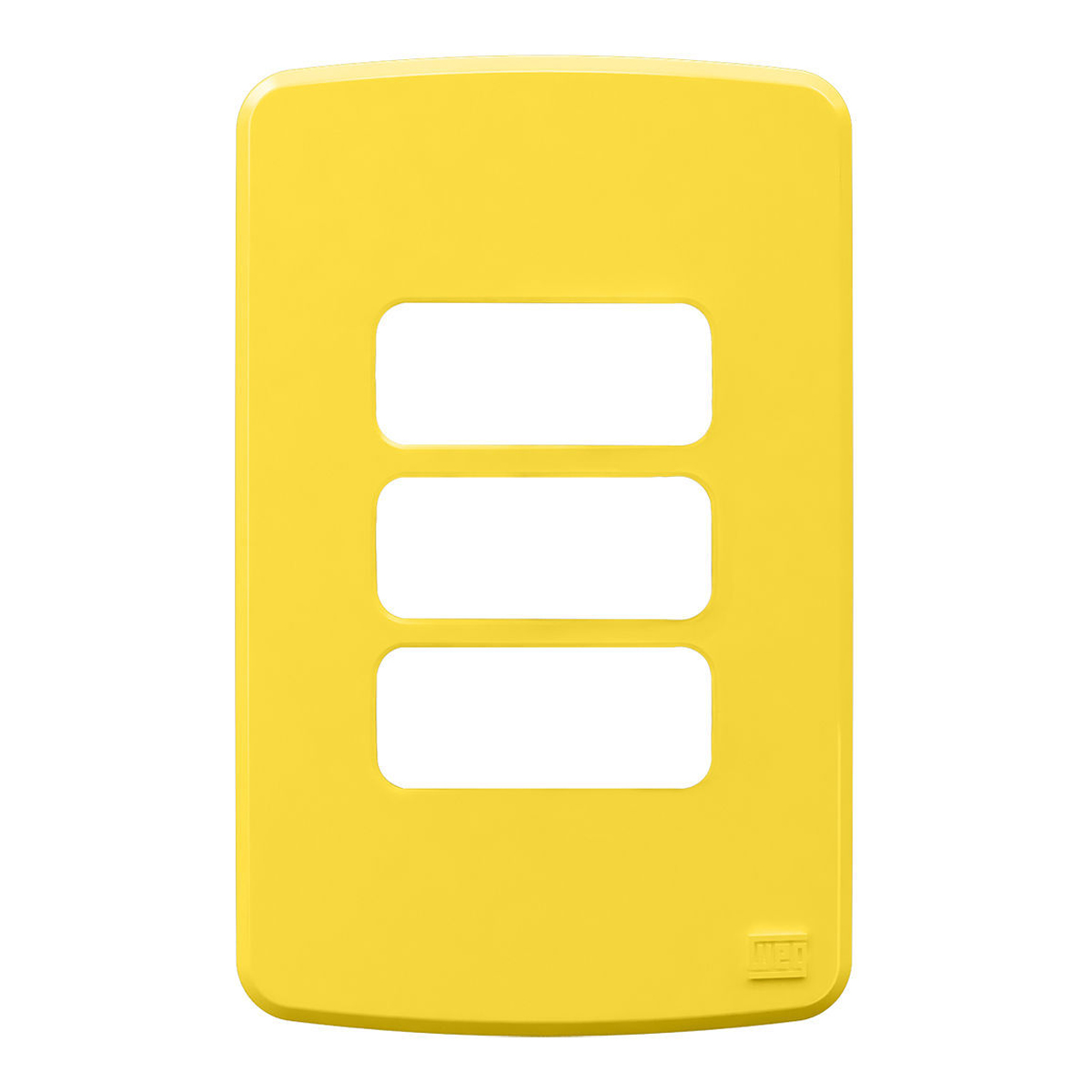 Placa Acabamento 4x2 3 Postos Amarelo Plástico Composé 13207598 Weg