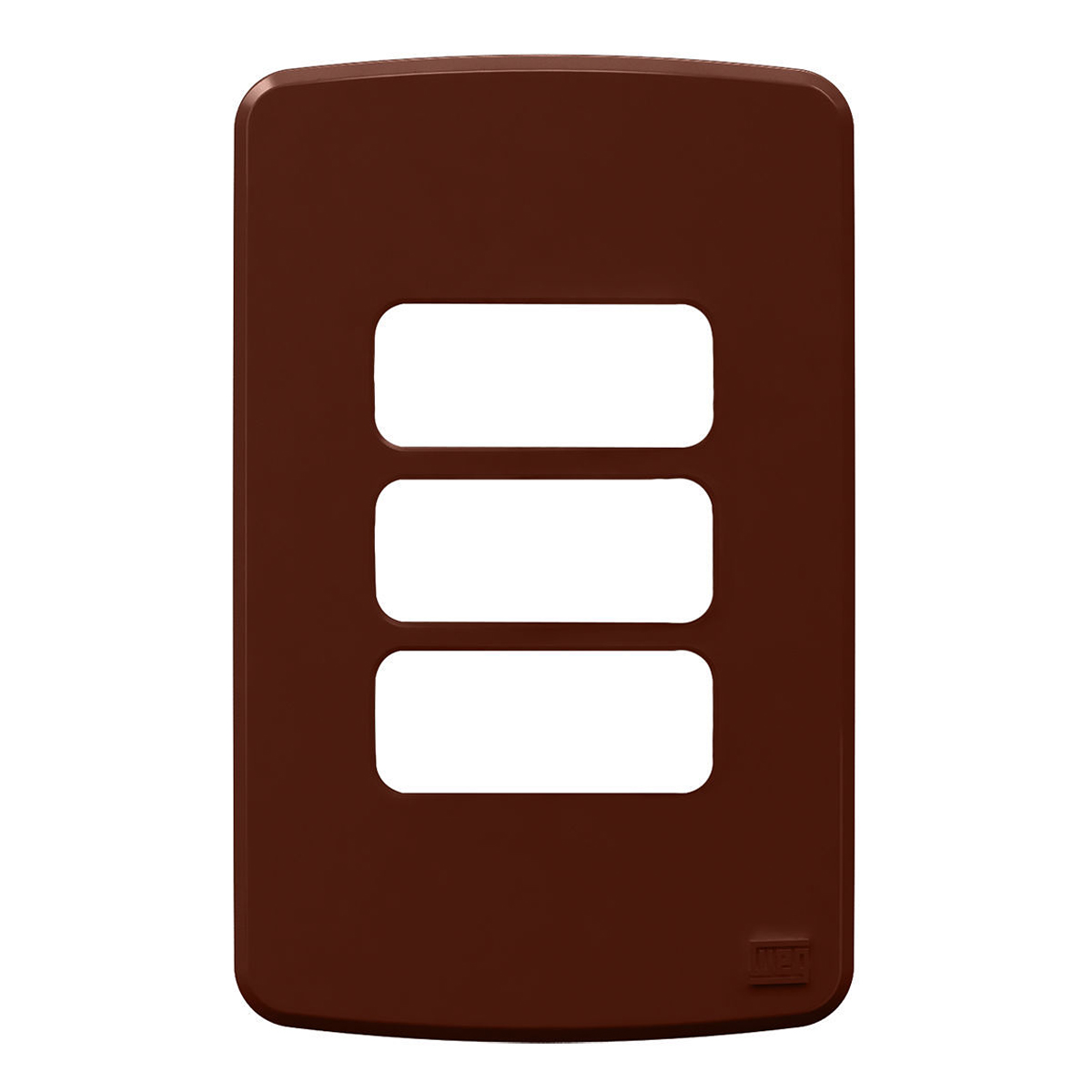 Placa Acabamento 4x2 3 Postos Marrom Plástico Composé 13207603 Weg