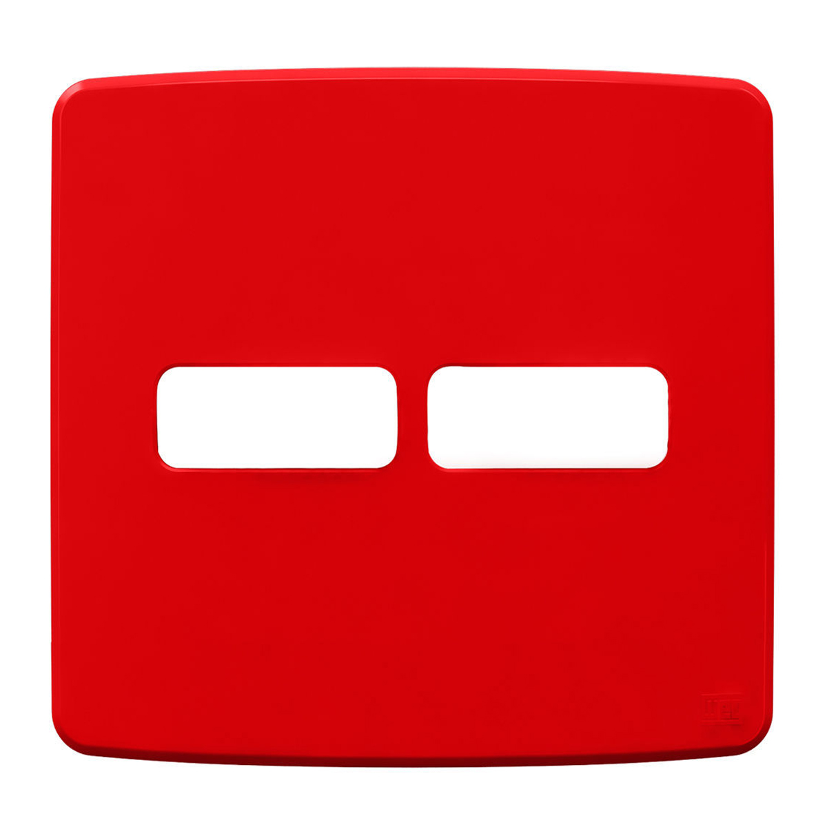 Placa Acabamento 4x4 2 Módulos 1+1 Postos Vermelho Composé 13207691 Weg