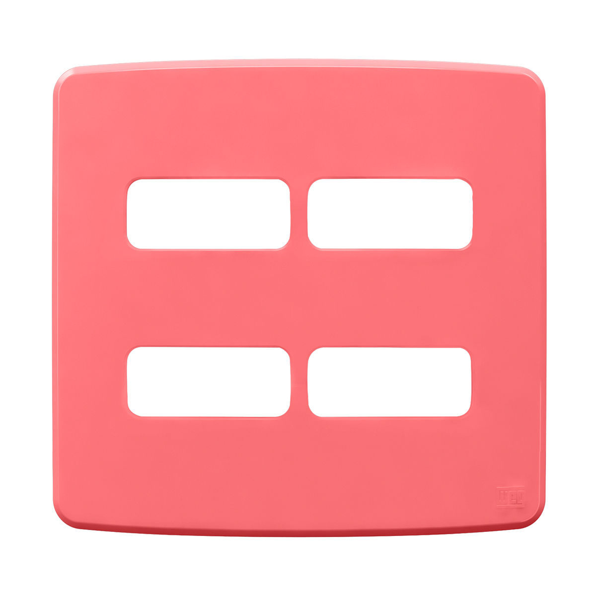 Placa Acabamento 4x4 4 Módulos 2+2 Postos Separados Rosa Composé Weg