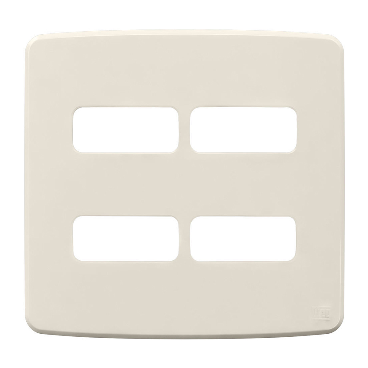 Placa Acabamento 4x4 4 Módulos 2+2 Postos Separados Marfim Composé 13272901 Weg