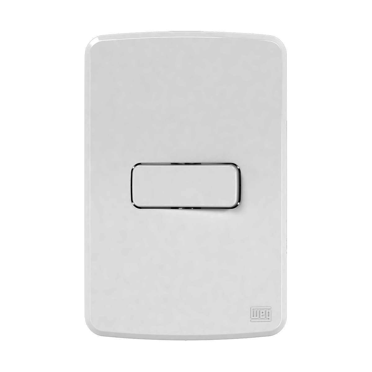 Conjunto 1 Interruptor Simples Horizontal 10A 4X2 Composé Branco - WEG