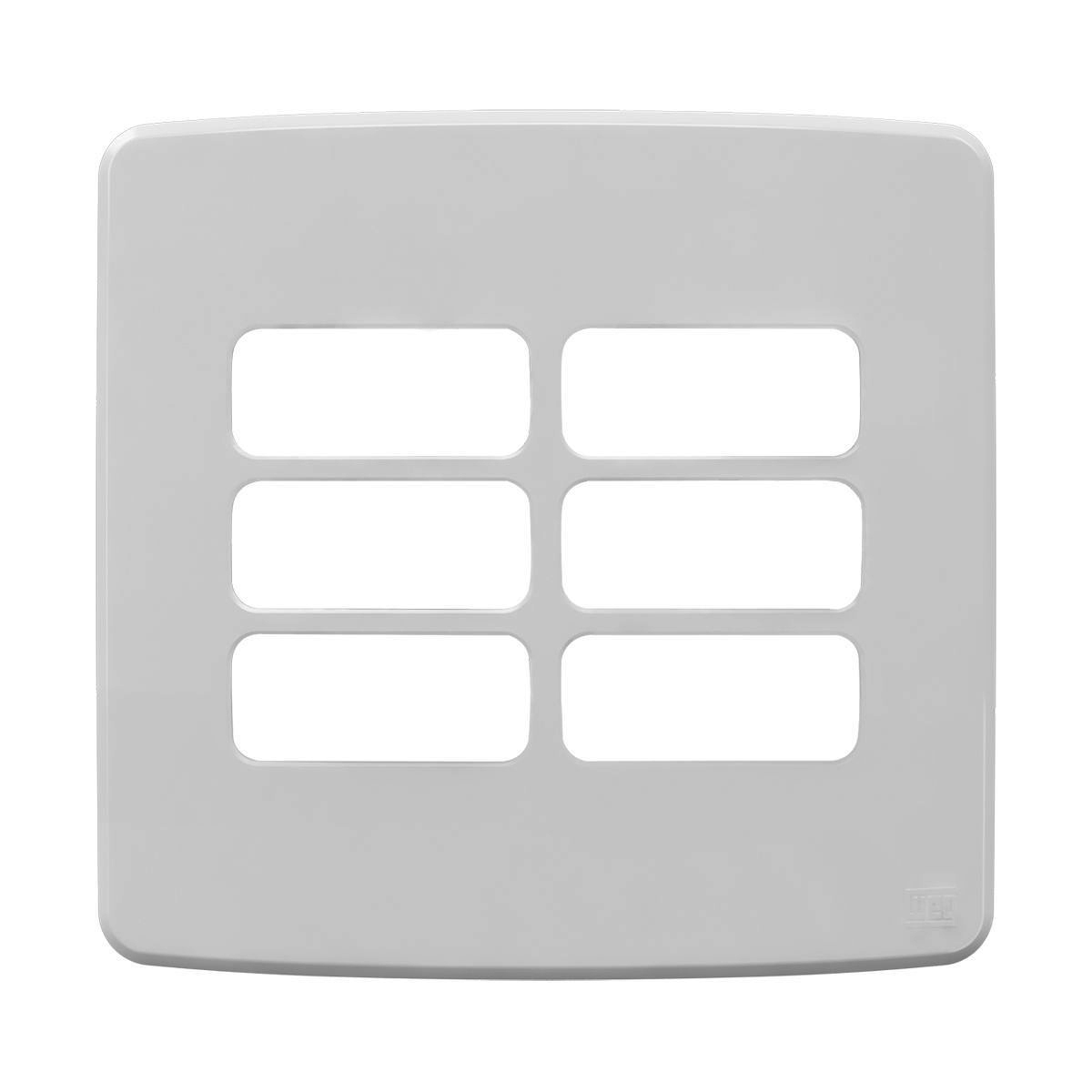 Placa Acabamento 6 Postos 4X4 Composé Branco - WEG