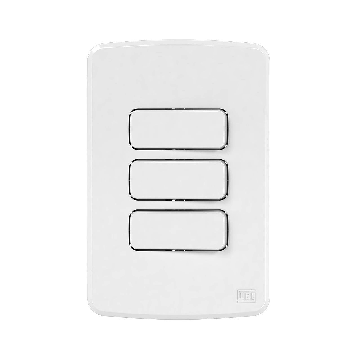 Conjunto 3 Interruptores Paralelo 10A 4X2 Composé Branco - WEG