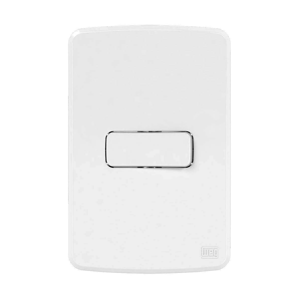 Conjunto 1 Interruptor Pulsador Universal Horizontal 10A 4X2 Composé Branco - WEG