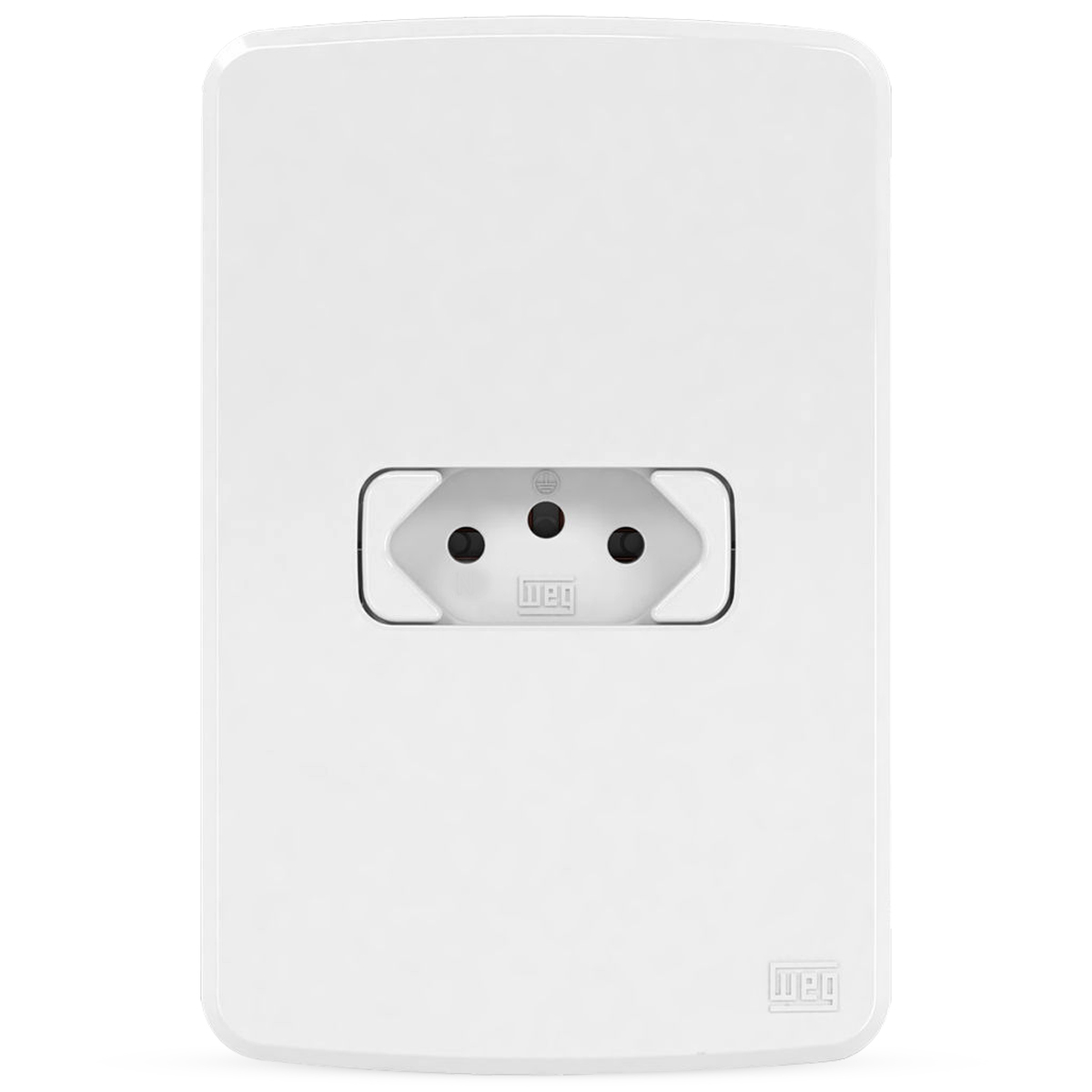 Conjunto 1 Tomada Horizontal 10A 4X2 Composé Branco - WEG