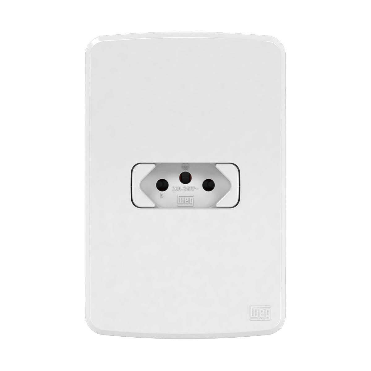 Conjunto 1 Tomada Horizontal 20A 4X2 Composé Branco - WEG