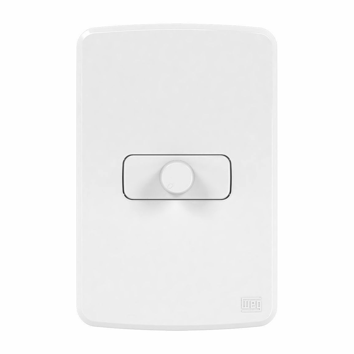 Conjunto 1 Variador Luminosidade Dimmer Rotativo 600W 220V 4X2 Composé Branco - WEG