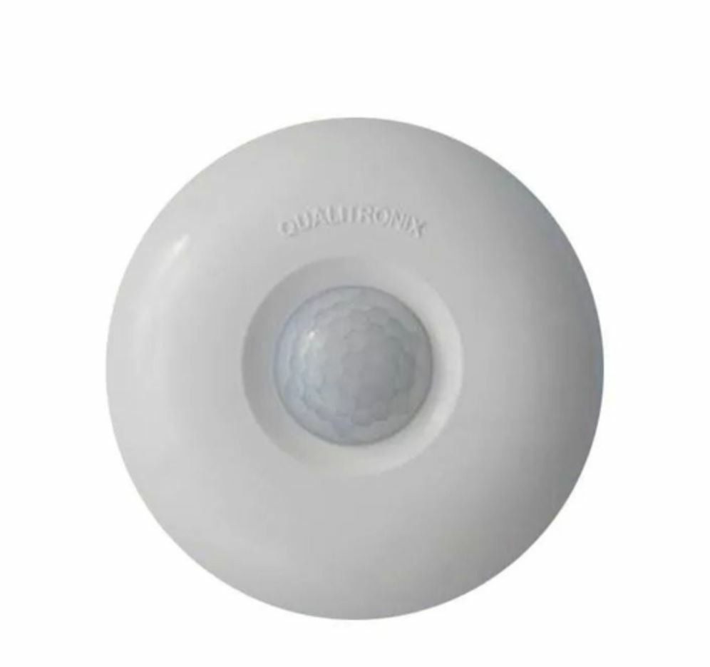 Sensor Presença Sobrepor/Embutir Teto Bivolt Alcance 7 Metros Branco - Qualitronix