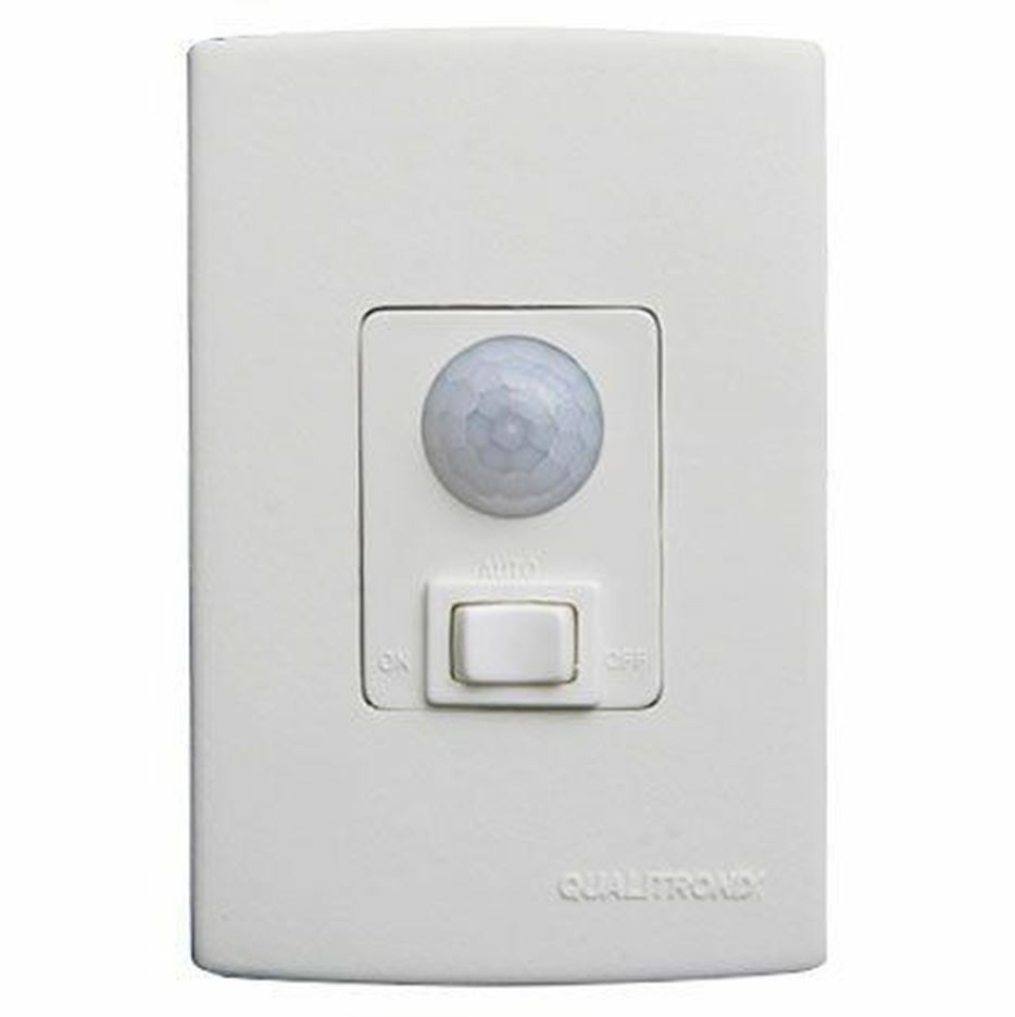 Sensor Presença Com Fotocélula Embutir Parede Bivolt Alcance 10 Metros Branco - Qualitronix