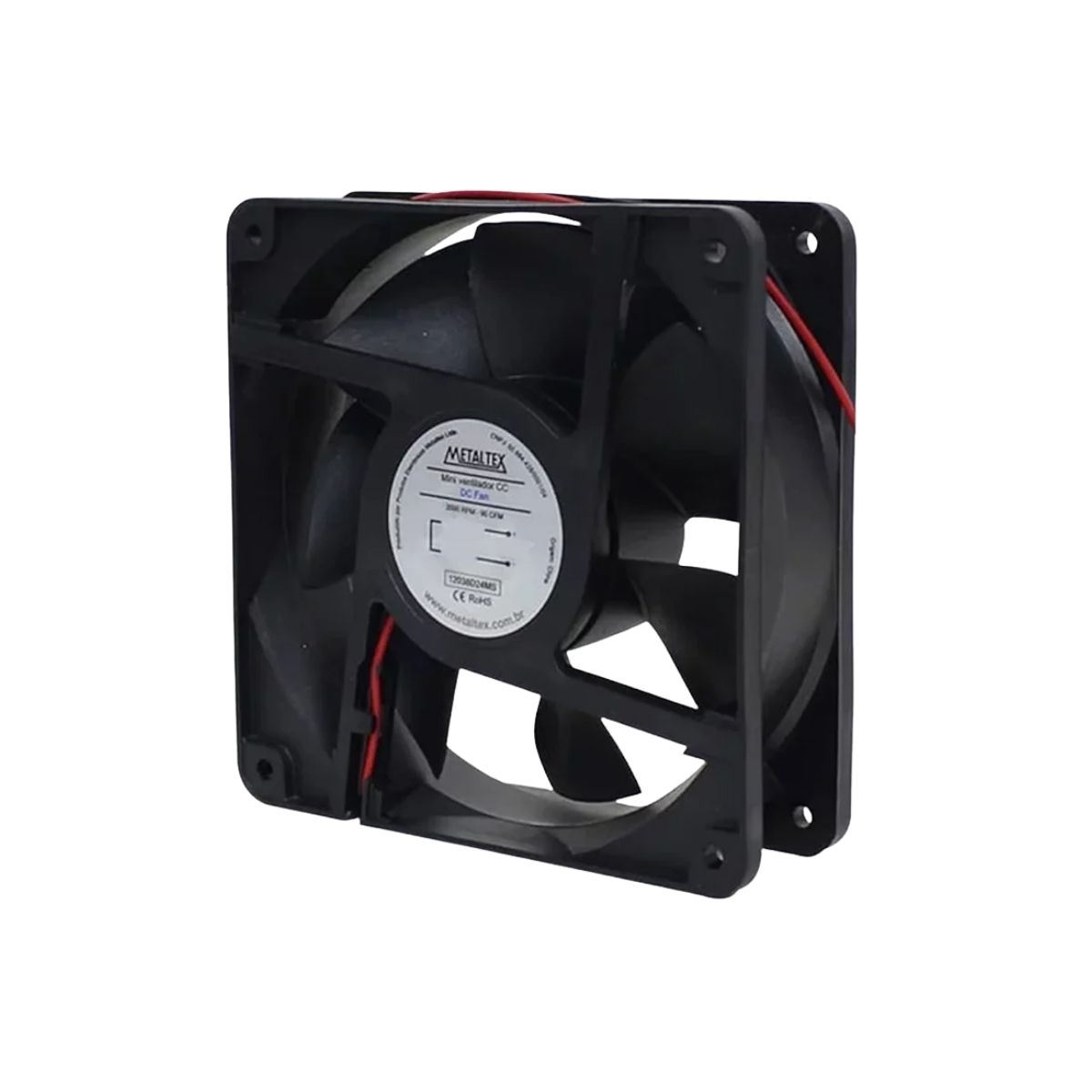 Ventilador 110/220Vca 120X120X38Mm Ball 3000Rpm - Metaltex