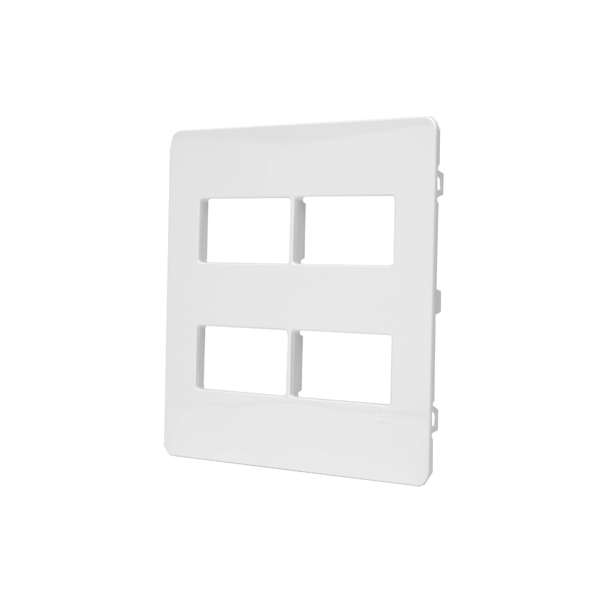 Placa Acabamento 4X4 (4 Mod) 2+2 Postos Branco Unno - Abb