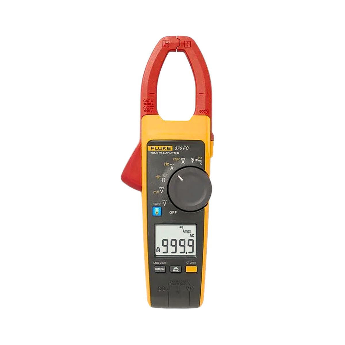 Alicate Amperímetro Digital True Rms 1000Aca/Cc 1000Aca/Cc Cat Iii/Cat Iv Com Iflex 5065965 - Fluke