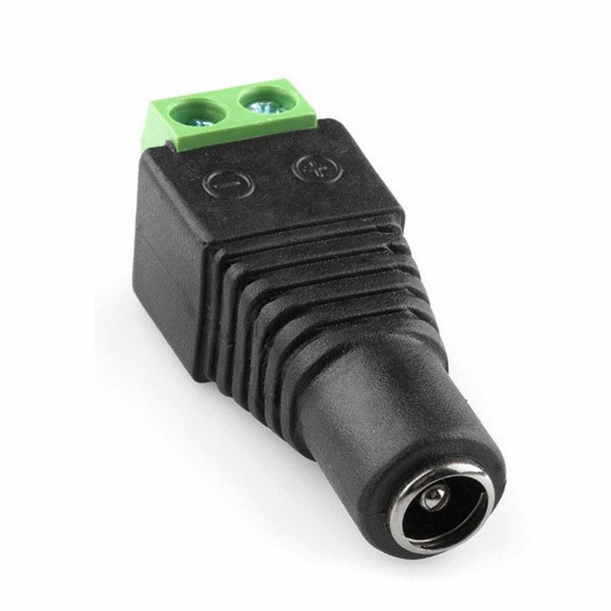 Conector Vídeo P4 Fêmea Borne Preto/Verde - Cftv