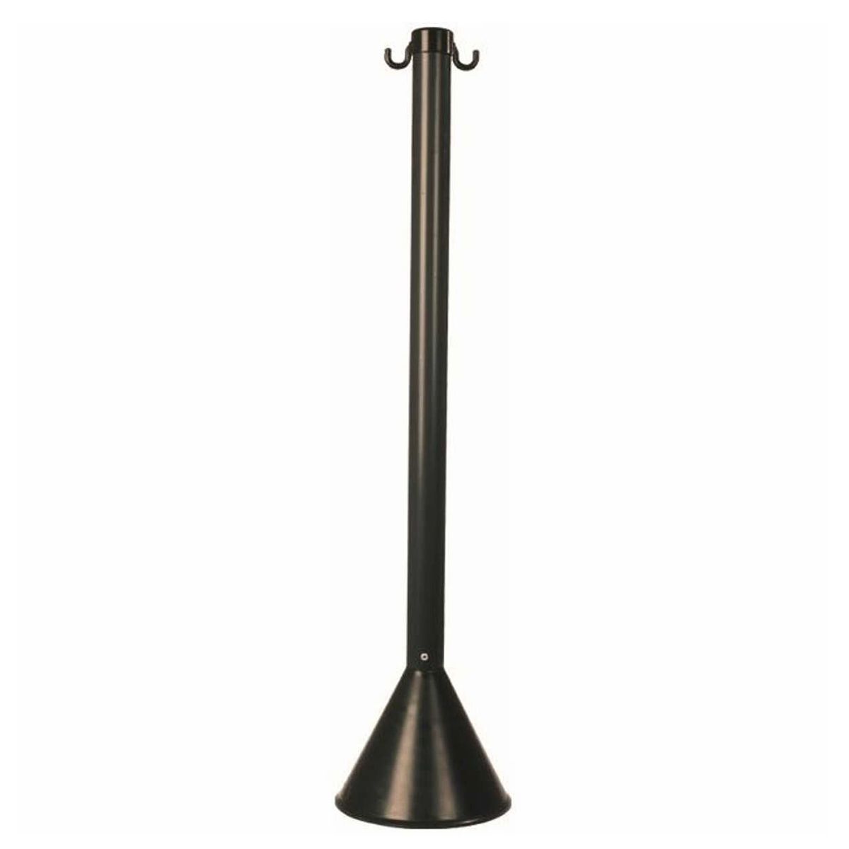 Pedestal Com Gancho Lateral Cg 90 Cor Preto Para Corrente Pvc Altura 900Mm Base 210Mm - Carbografite