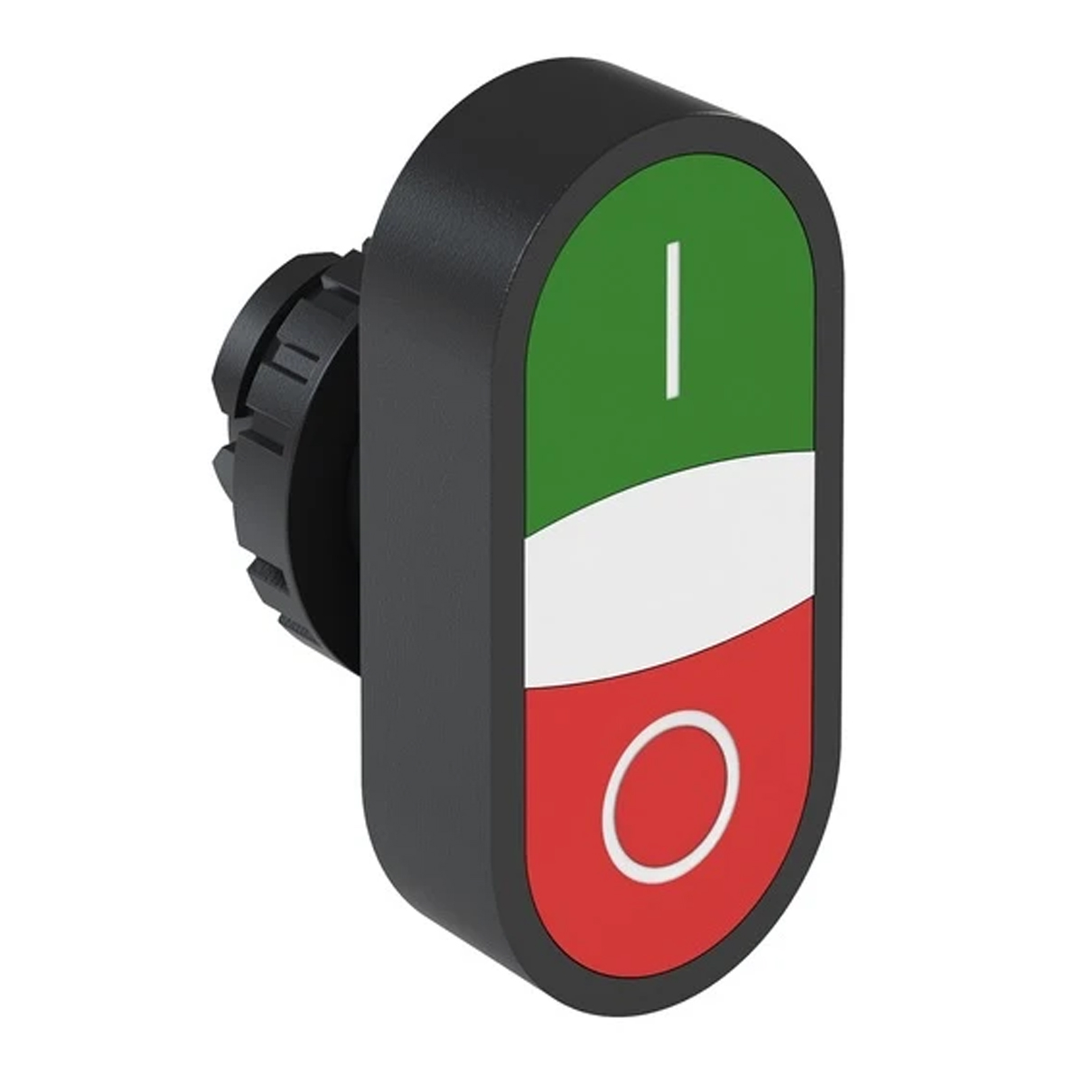 Botão Comando Pulsador Faceado Iluminado Redondo 22Mm Plástico Verde/Vermelho I/O Duplo Weg