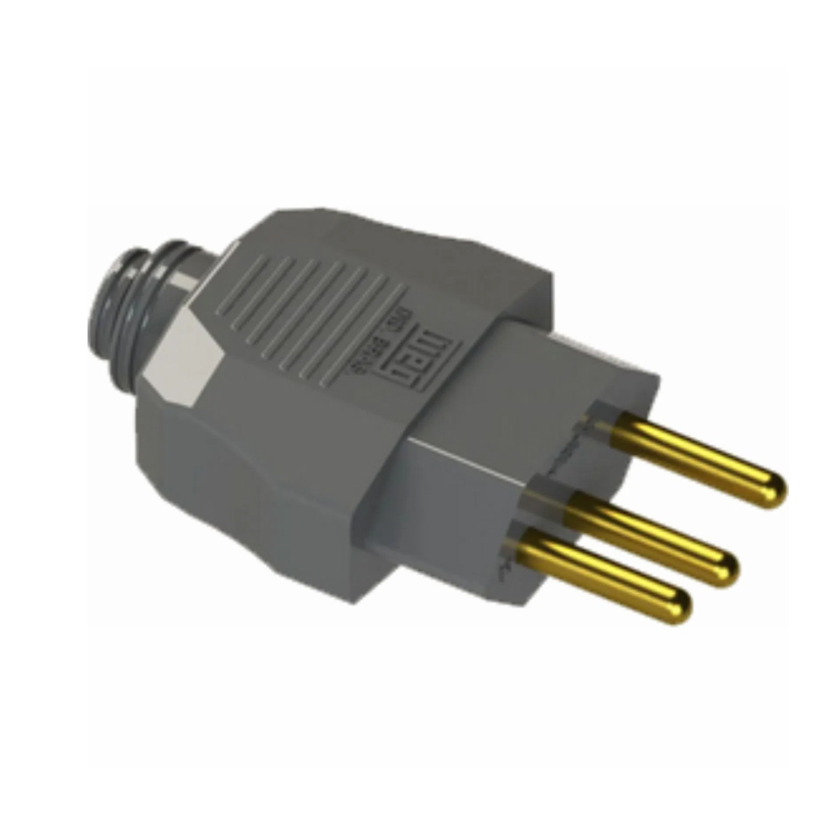 Plug Macho 20A 250V Cinza Axial Com Prensa Cabo 13302159 - WEG