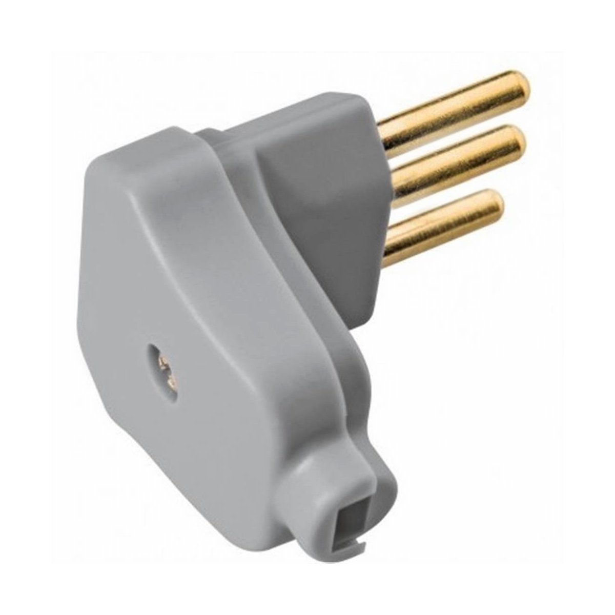 Plug Macho 10A 250V Cinza Lateral Com Prensa Cabo 13302207 - WEG