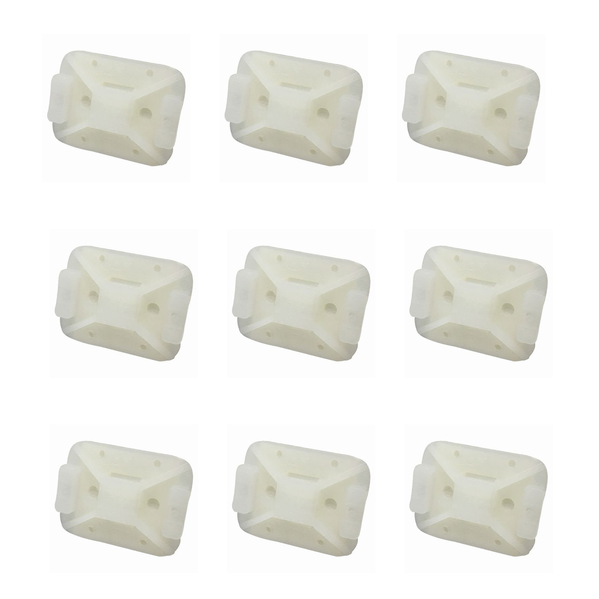 Fixador Cabo Auto Adesivo 32X24,9X7mm Natural Pacote 20 Unidades - Hellermann