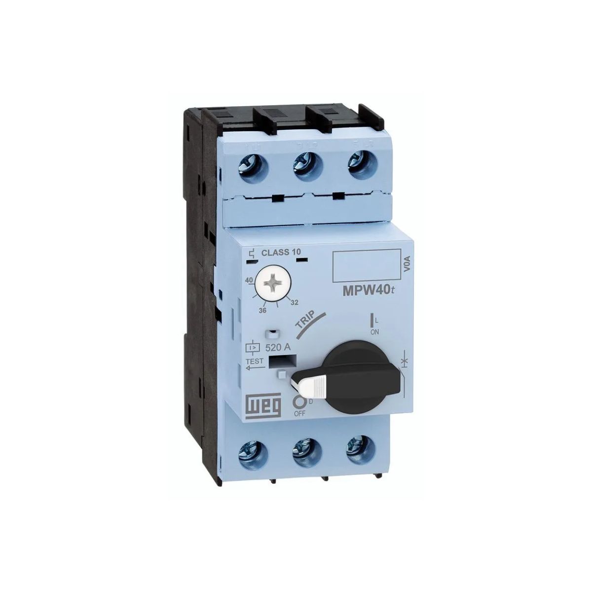 Disjuntor Motor Tripolar 10A 6,3-10A 6Cv 380/415V 50Ka 380/440V 50/60Hz - Weg