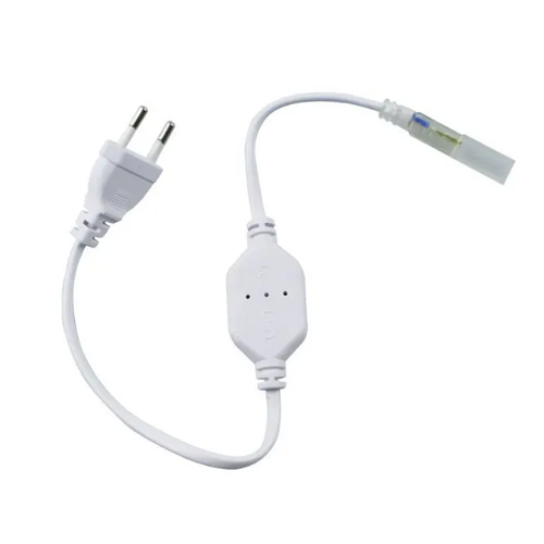 Plug Fita Led 2P 110/220V Branco Rabicho 430mm - Gaya