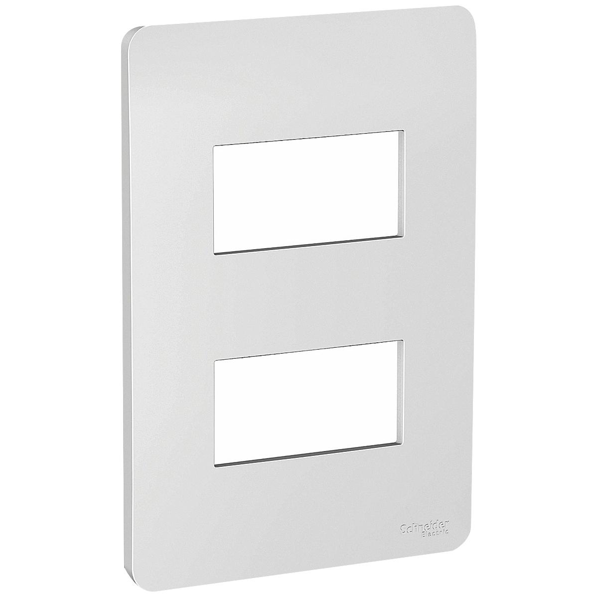 Placa Acabamento 2 Postos Horizontal 4X2 Orion Gamma Silver - Schneider Electric