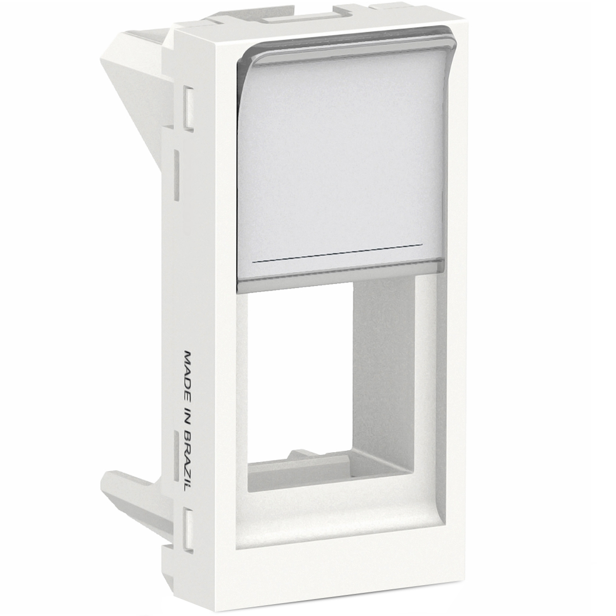 Tampa Para Conector Rj45 Keystone 1 Módulo Branco Linha Orion 2357 S70542104 - Schneider Electric