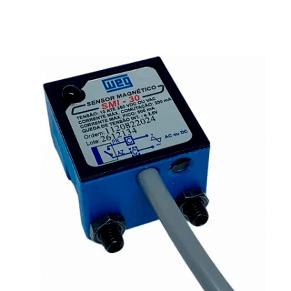 Sensor Magnético Cilindros Pneumáticos 10-250Vca/Cc 1Na Cabo 2 Metros Ip67 - Weg