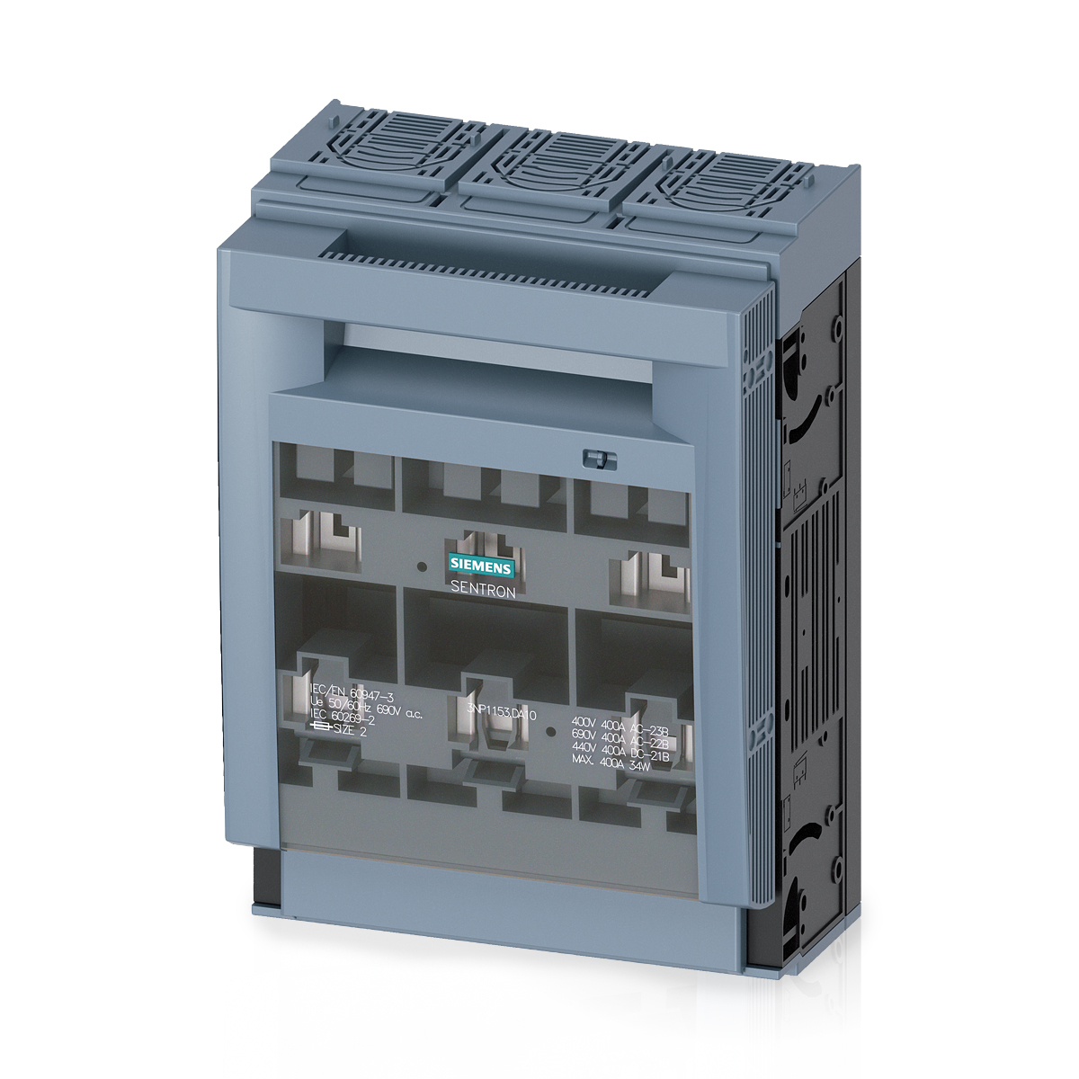 Chave Seccionadora Liga/Desliga Sobre Carga Tripolar 400A Fusível Nh2 Din 3NP11531DA10 - Siemens