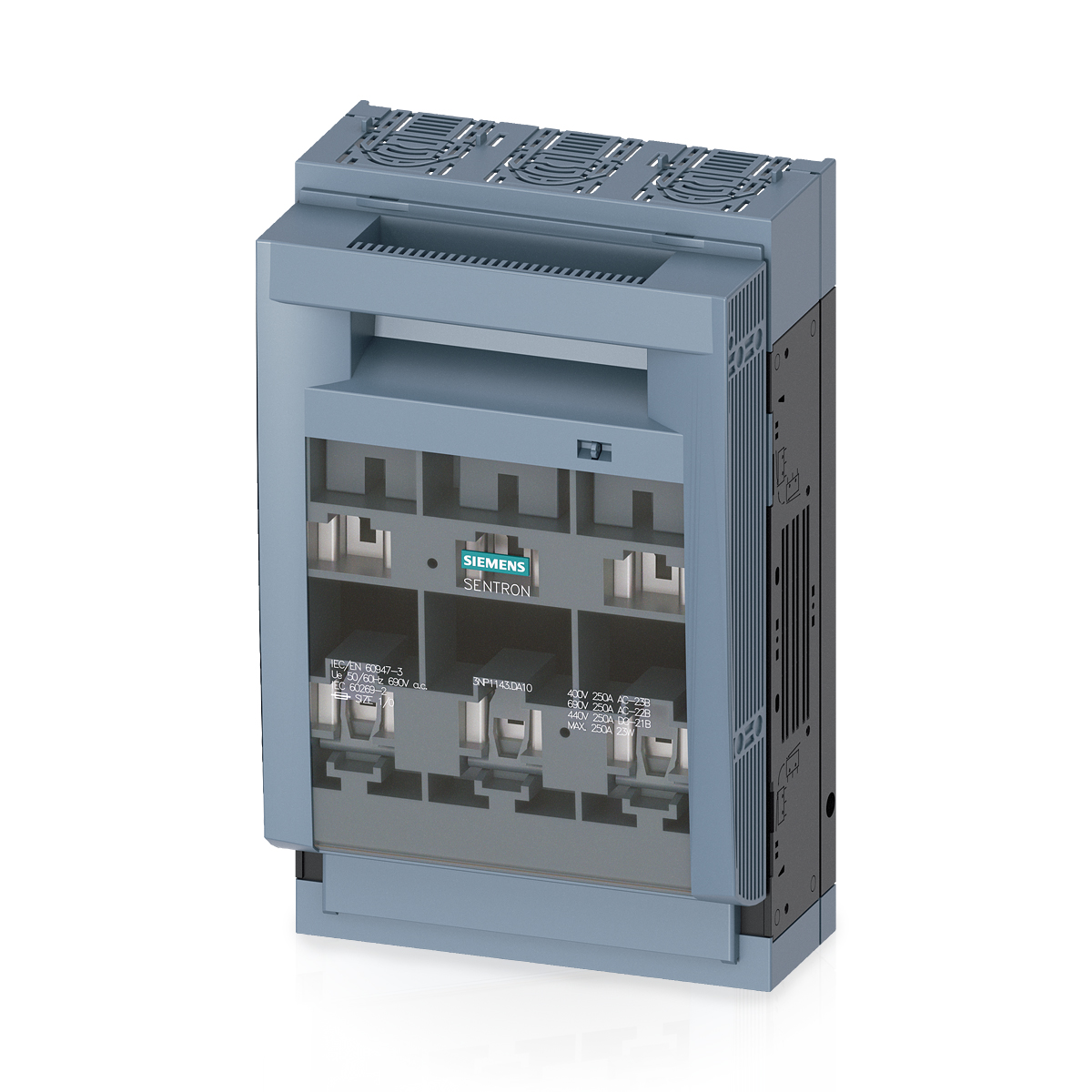 Chave Seccionadora Liga/Desliga Sobre Carga Tripolar 250A Fusível Nh1 Trilho 3NP11431DA10 - Siemens