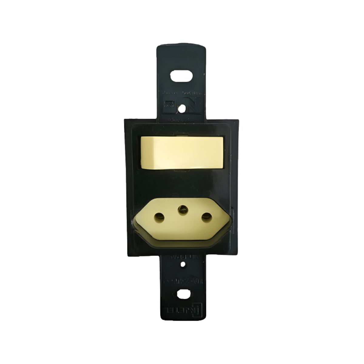 Conjunto 1 Interruptor Simples + 1 Tomada 2P+T 10A 250V Sem Placa Padrão Weg