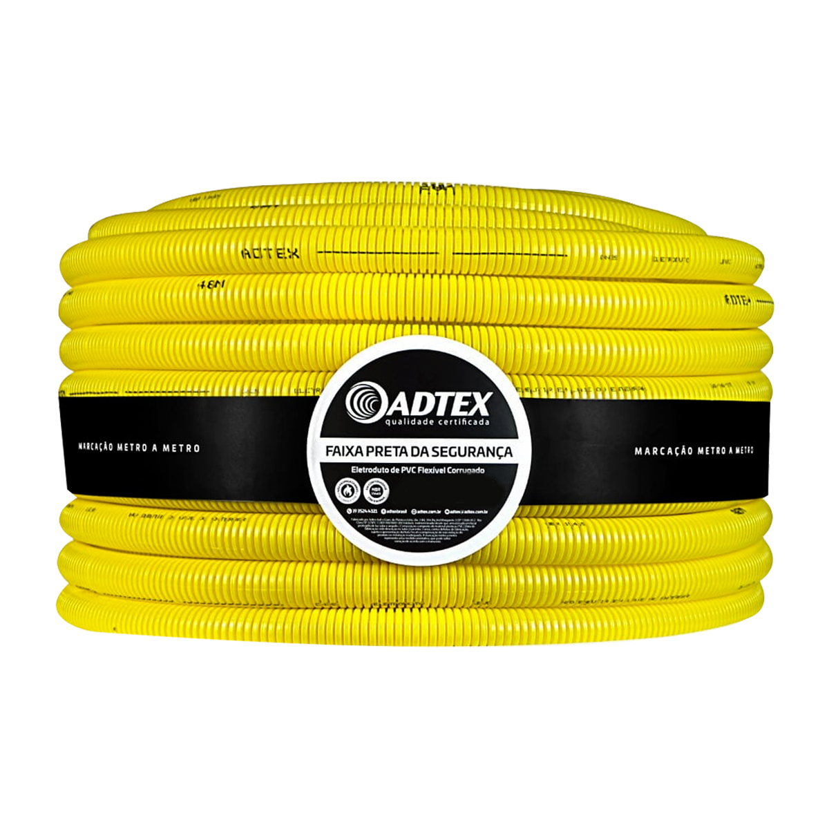Conduite Flexível Pvc Corrugado 1/2 Dn20mm Amarela Rolo Com 15 Metros - Adtex