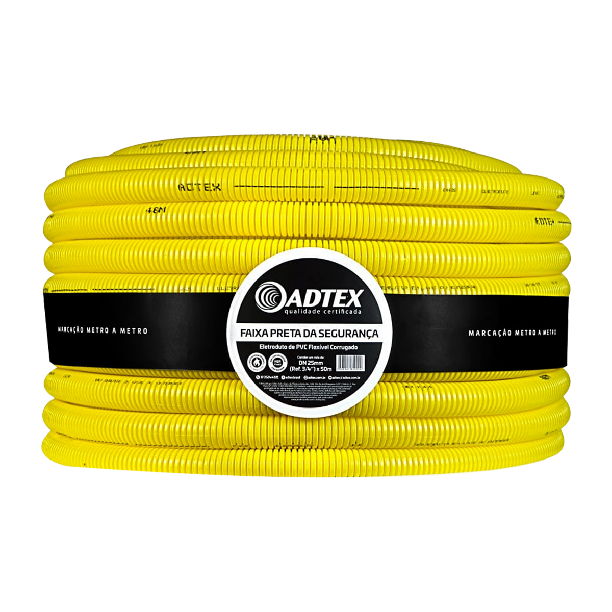 Conduite Flexível Pvc Corrugado 1 Polegada Dn32mm Amarela Rolo Com 10 Metros - Adtex