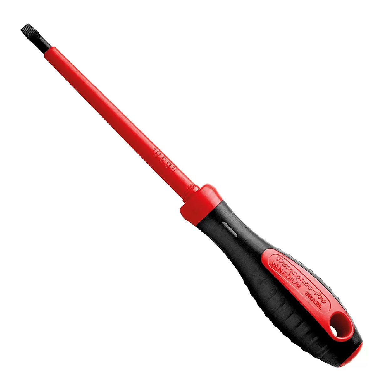 Chave Fenda Simples Isolada 1000V 1/8x4Pol 3x100Mm Cabo Dupla Injeção Preto/Vermelho - Tramontina