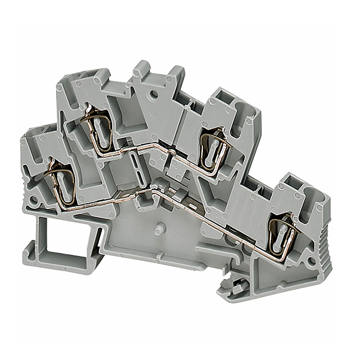 Conector Borne Passagem Duplo 4 Conexões 2,50mm 500V Cinza NSYTRR24D - Schneider Electric