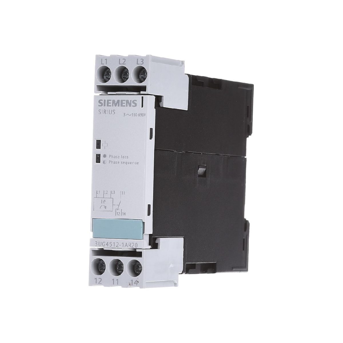 Rele Supervisão Trifásico Monitor Falta Seq Fase 160-690V 1Rev (Spdt) Conexão Eletr Parafuso - Siemens