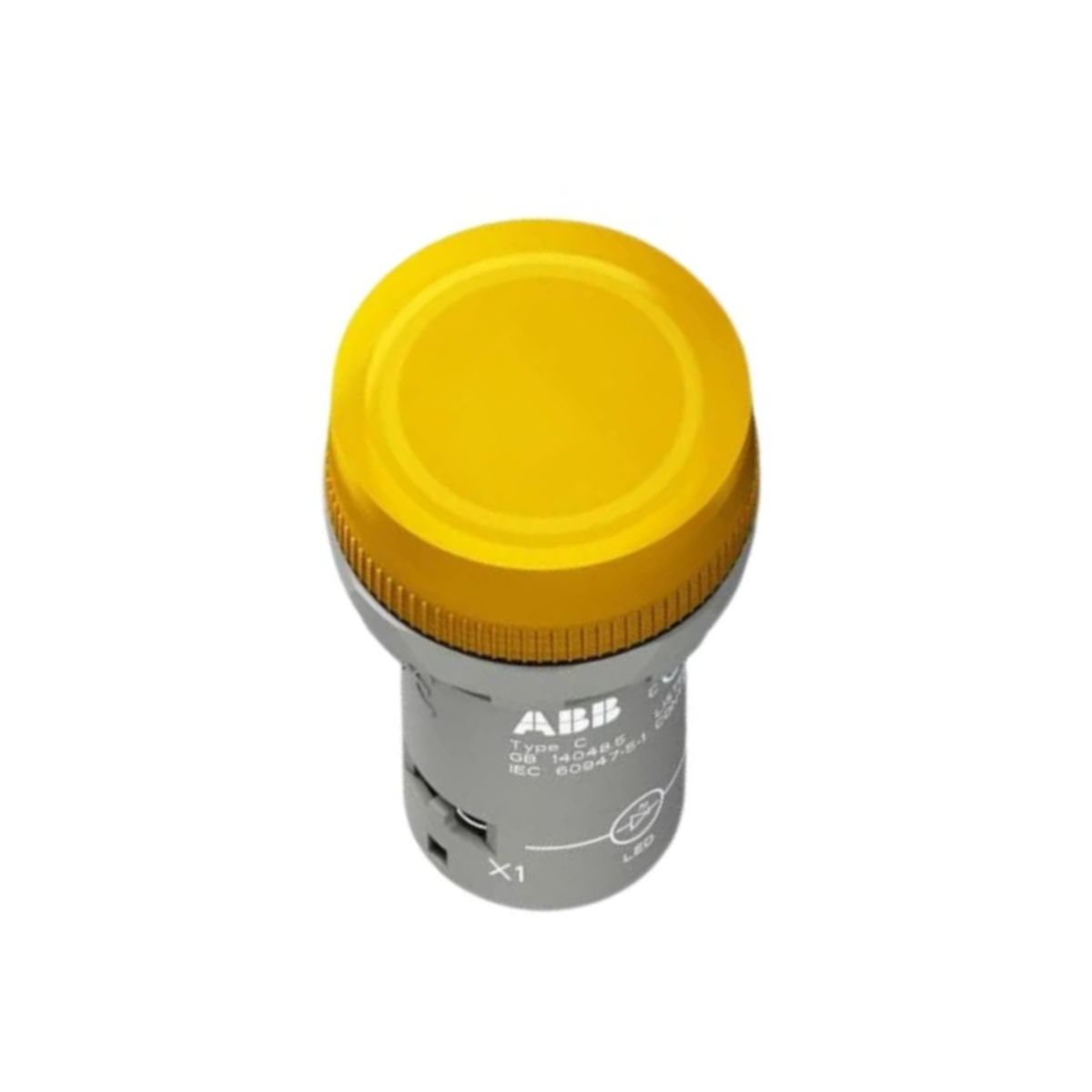 Sinaleiro Monobloco Faceado Redondo 22 mm 230V Plástico Cinza Ip20/Ip66/Ip67/Ip69K - Abb
