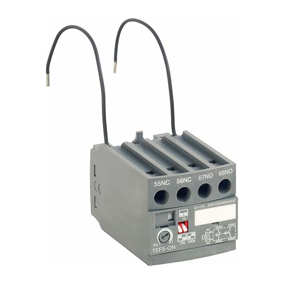 Bloco Contato Auxiliar Temporizador Para Contator On 0,1-100S Frontal 1Na+1Nf TEF5ON - ABB