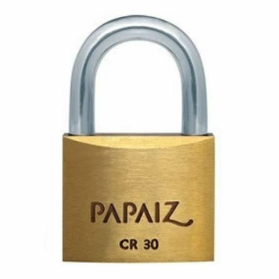 Cadeado Latão Com Chave 30mm Haste Curta - Papaiz