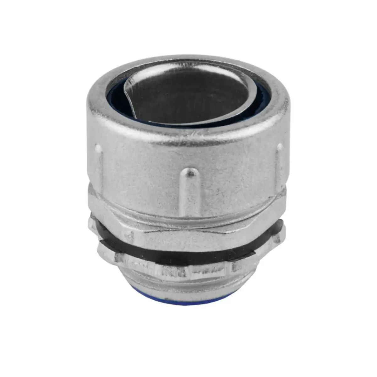 Conector Eletroduto Macho Reusavel Zamak Zincado 1/2 Bsp Reto Fixo - Ekoflex