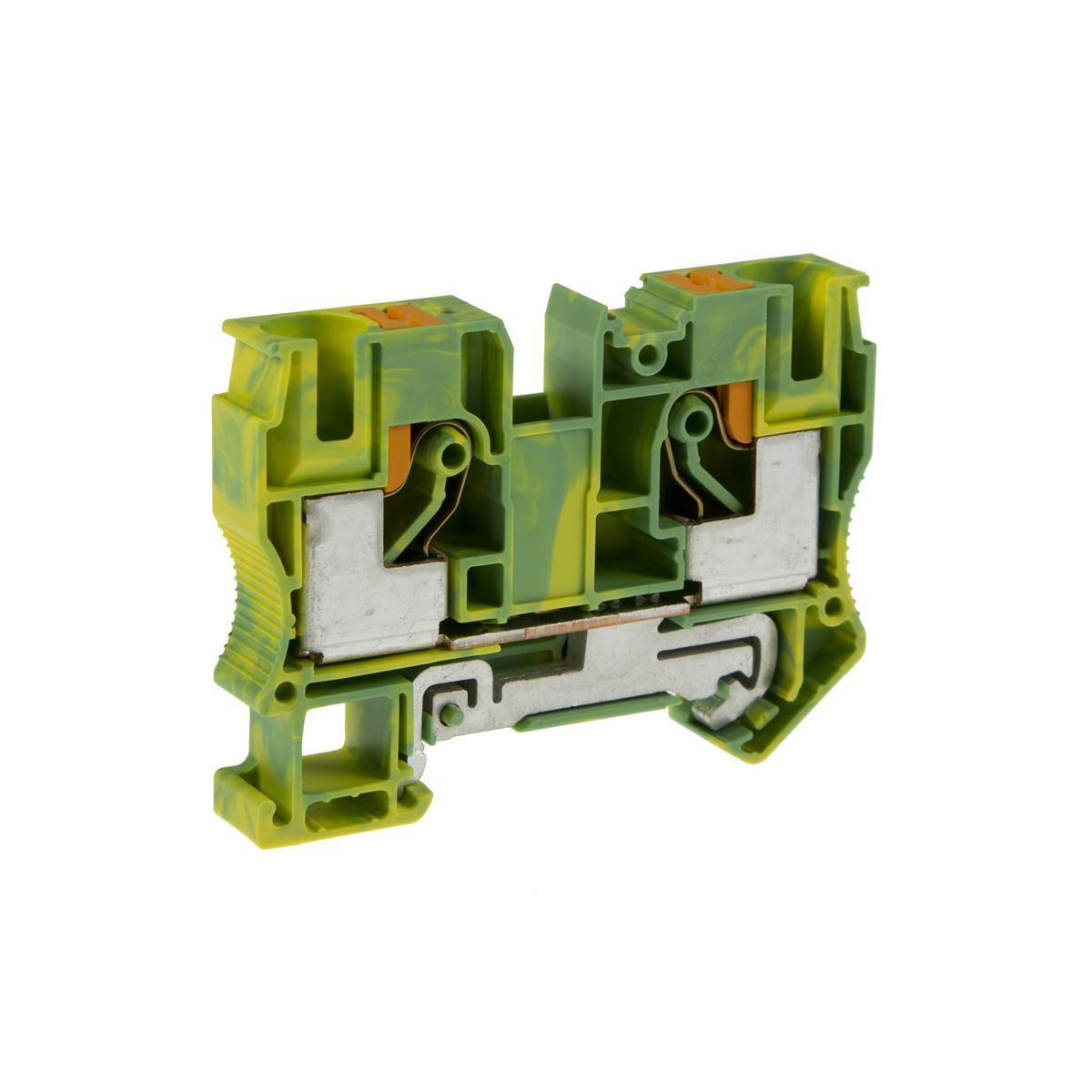 Conector Borne Passagem Terra 2 Conexões 10mm Verde/Amarela PT 10-PE - Phoenix