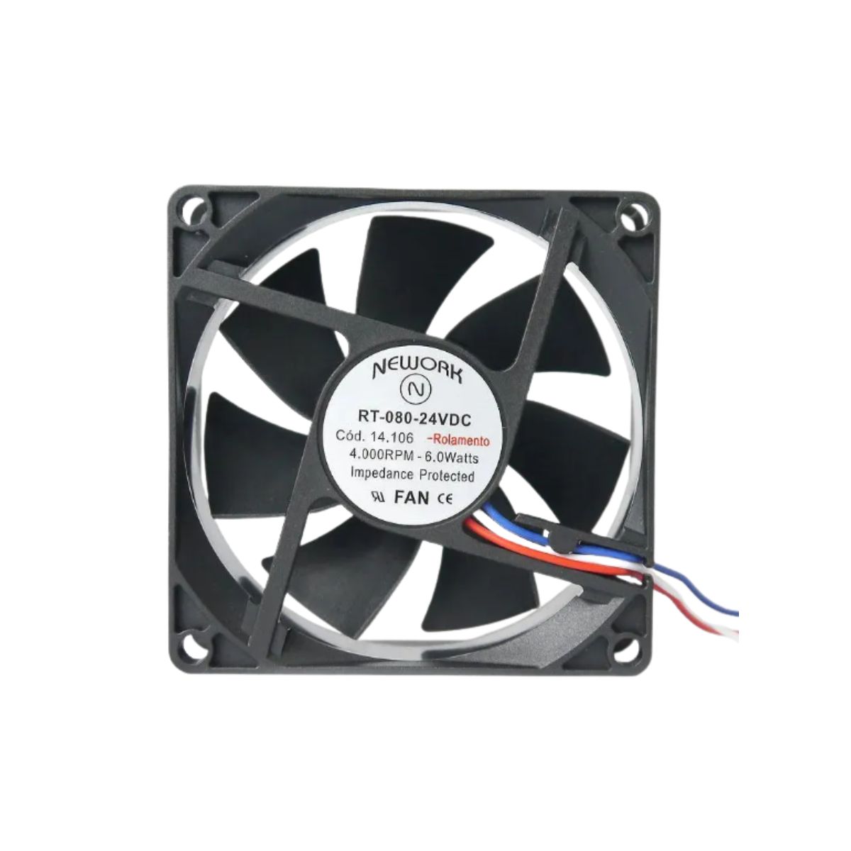 Mini Ventilador Axial 24Vdc 80X80X25 mm - Nework