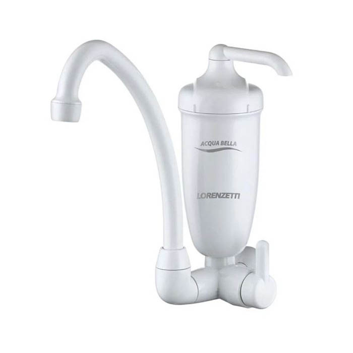 Filtro Purificador Com Registro Acqua Bella Branco Parede Com Torneira - Lorenzetti
