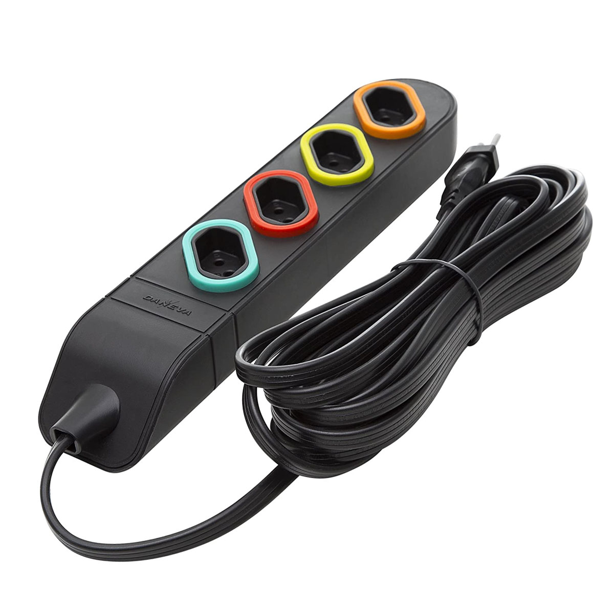 Tomada Régua Extensão 4 Tomadas 10A 5,00 Metros Preto - Daneva