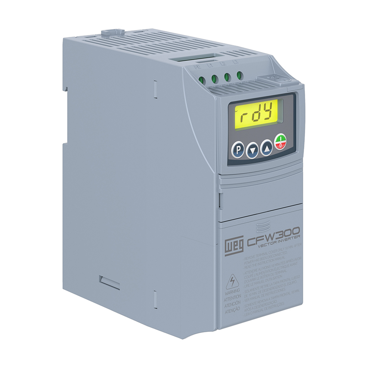 Inversor Frequência Monofásico 200-240V 50/60Hz 4,2A 0,75Kw CFW300A04P2S2NB20 - WEG