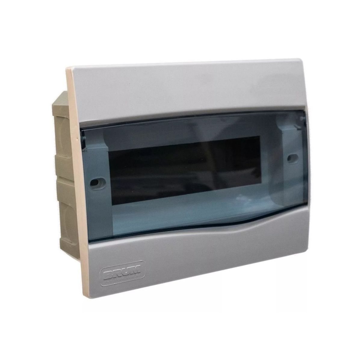 Centrinho Distribuição Embutir Para 18 Disjuntores Din Termoplástico Porta Transparente Sem Barramento Ip40 Branco