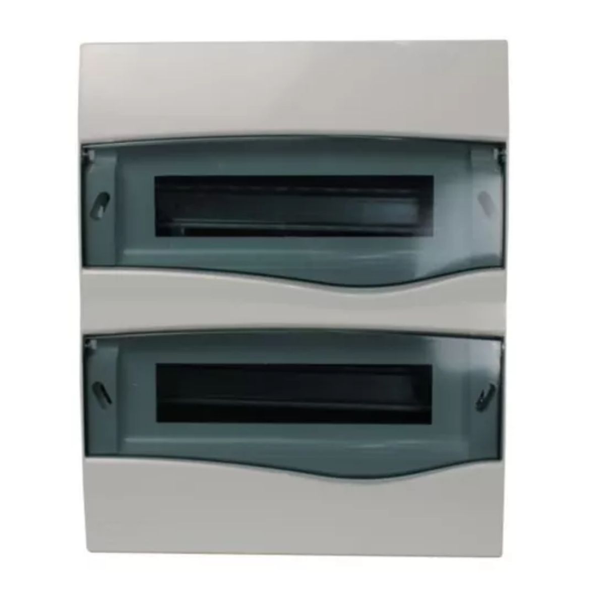 Centrinho Distribuição Embutir Para 24 Disjuntores Din Termoplástico Porta Transparente Sem Barramento Ip40 Branco Brum